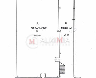 Capannone artigianale Buja pianta piano terra