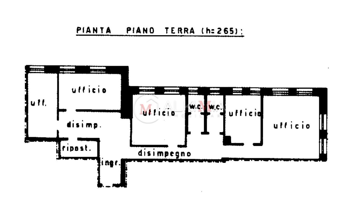 Udine ufficio direzionale Planimetria