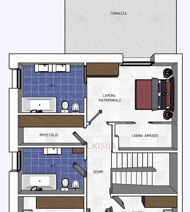 Villa Moimacco pianta piano primo