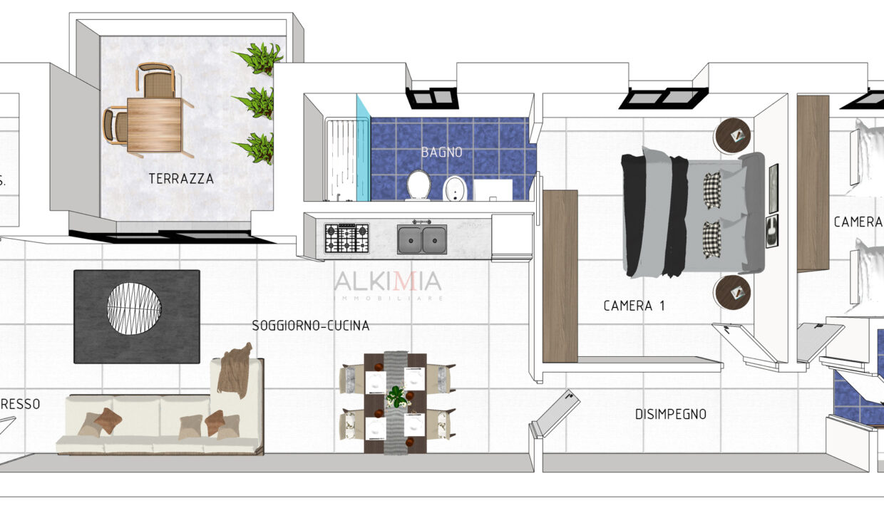 Pianta bicamere Udine nord