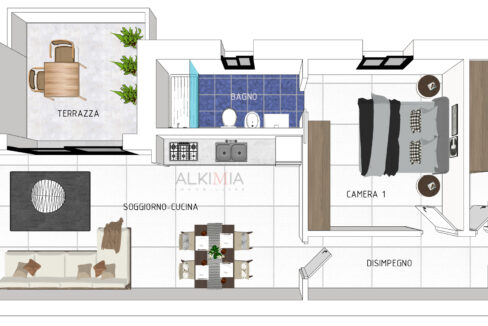 Pianta bicamere Udine nord