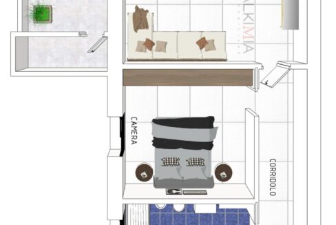 Pianta bicamere Udine nord terrazza