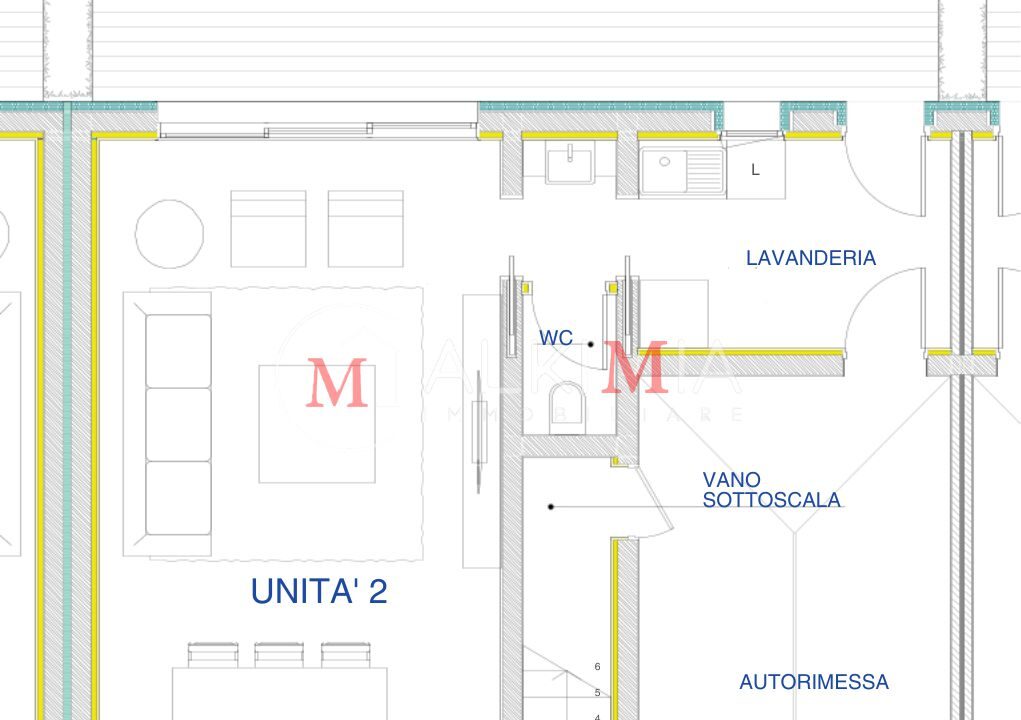 Pianta villa Passons 2 piano terra