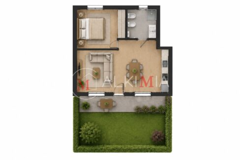 Udine mini appartamento con giardino bilocale pianta