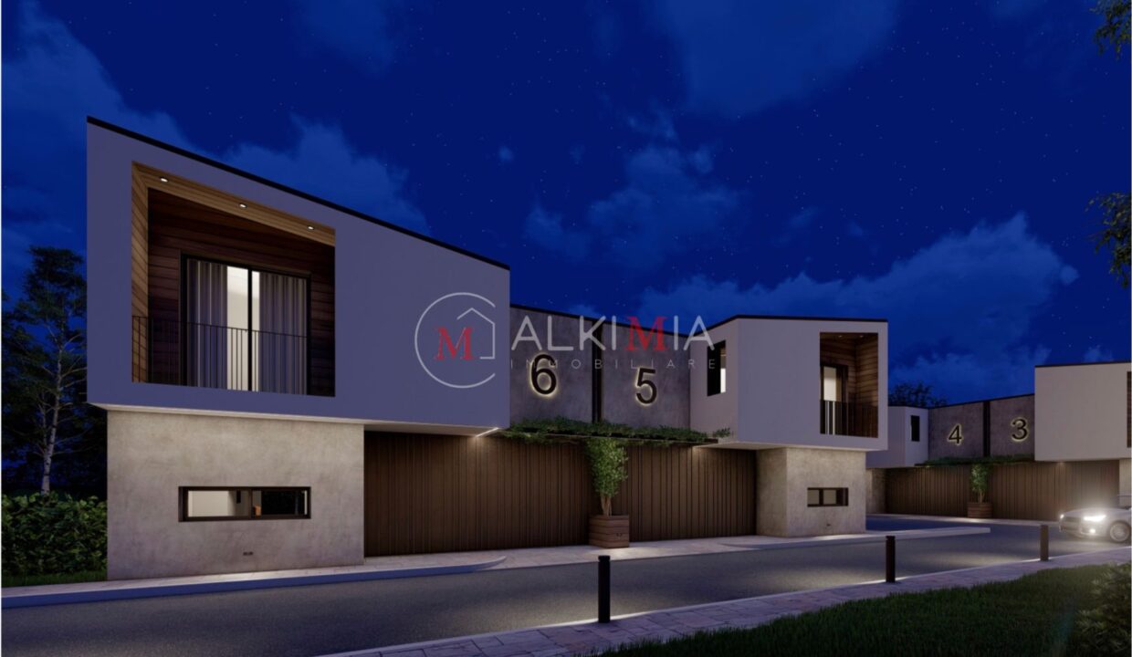 Villa Passons Pasian di Prato render esterno notte
