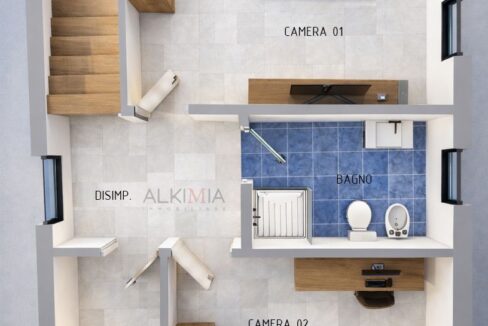 Reana villetta n. 1 pianta piano primo