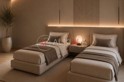 Villa bifamiliare Pavia di Udine render camera doppia