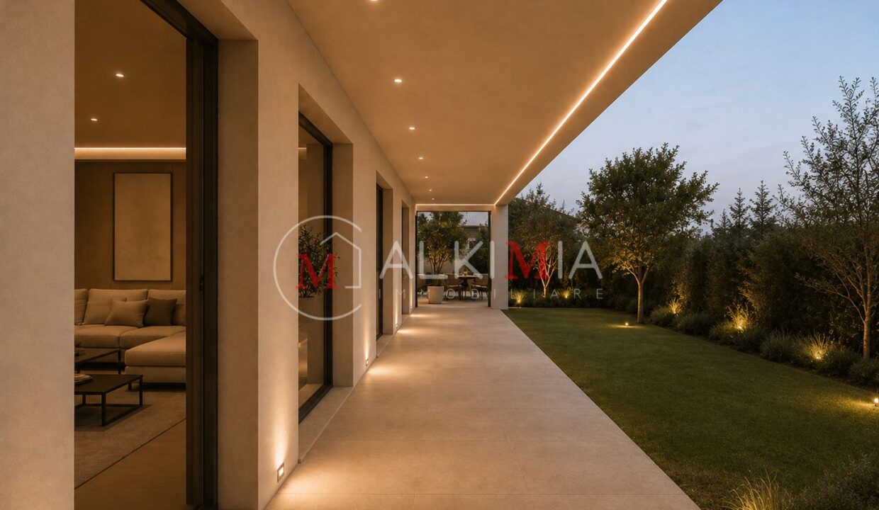 Villa bifamiliare Pavia di Udine render esterno