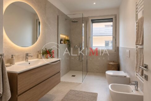 Udine nord bicamere con giardino render bagno